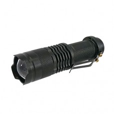 LED ліхтарик VR221, алюмінієвий V-114979, 3 режими світіння (100%, 50%, стробоскоп) Zoom, 1шт акумулятор 14500, АА * 1, Розмір: 93x26mm, в комплекті з зарядним пристроєм